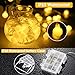 B-right Led Globe String Lights Indoor 50 LEDs Globe Fairy String Lights Battery Operated, Decorative Ball String Lights for Bedroom/Dorm Room（Warm White）
