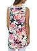 HOTAPEI Floral Sleeveless Tank Tops for Womem Aqua XL