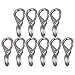 CNBTR 55mm 304 Stainless Steel 0# Boat Clip Hook Fixed Eye Hook Link (55mm Length) Set of 10