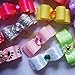 Hixixi 50pcs/pack Cat Small Dog Puppy 3D Mini Size Hair Bows Multicolor Rhinestone Beads With Rubber Bands Pet Hair Accessories Mix Color Random