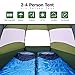 OlarHike 2-4 Person Tent for Camping, 4 Season Lightweight Waterproof Instant Family Backpacking Camping Tents, Green