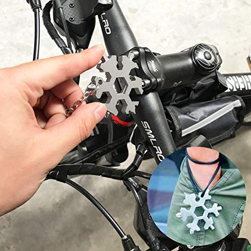 18 In 1 Incredible Tool - Easy N Genius - FEX 18-in-1 Stainless Steel Snowflakes Multi-Tool - 18-in-1 Stainless Multi-tool (Standard, Stainless - Silver)