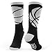 Basketball Sock by ChalkTalk SPORTS | Athletic Mid Calf Woven Socks | Basketball Wrap | Black and White, One Size