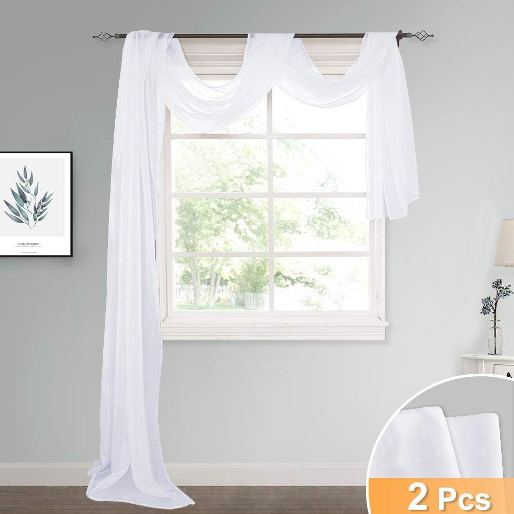 Best sheer curtains for living room with valance