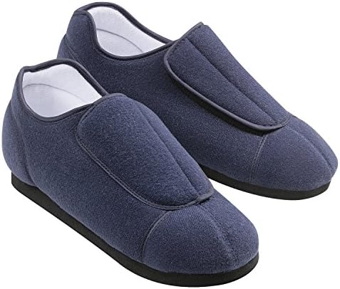 Dream Products Adjustable Comfortable Health Slippers, Ladies (5-5 1/2), Navy