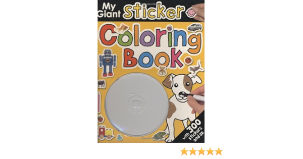 my giant sticker coloring book with cd 1 giant sticker activity priddy roger 9780312500337 amazon com books