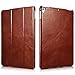 iPad Pro 12.9 Case, Icarercase Genuine Leather Case Folio Flip Smart Cover Auto Wake/Sleep Function [Magnetic Closure] Kickstand for Apple iPad Pro 12.9（2017）Brown