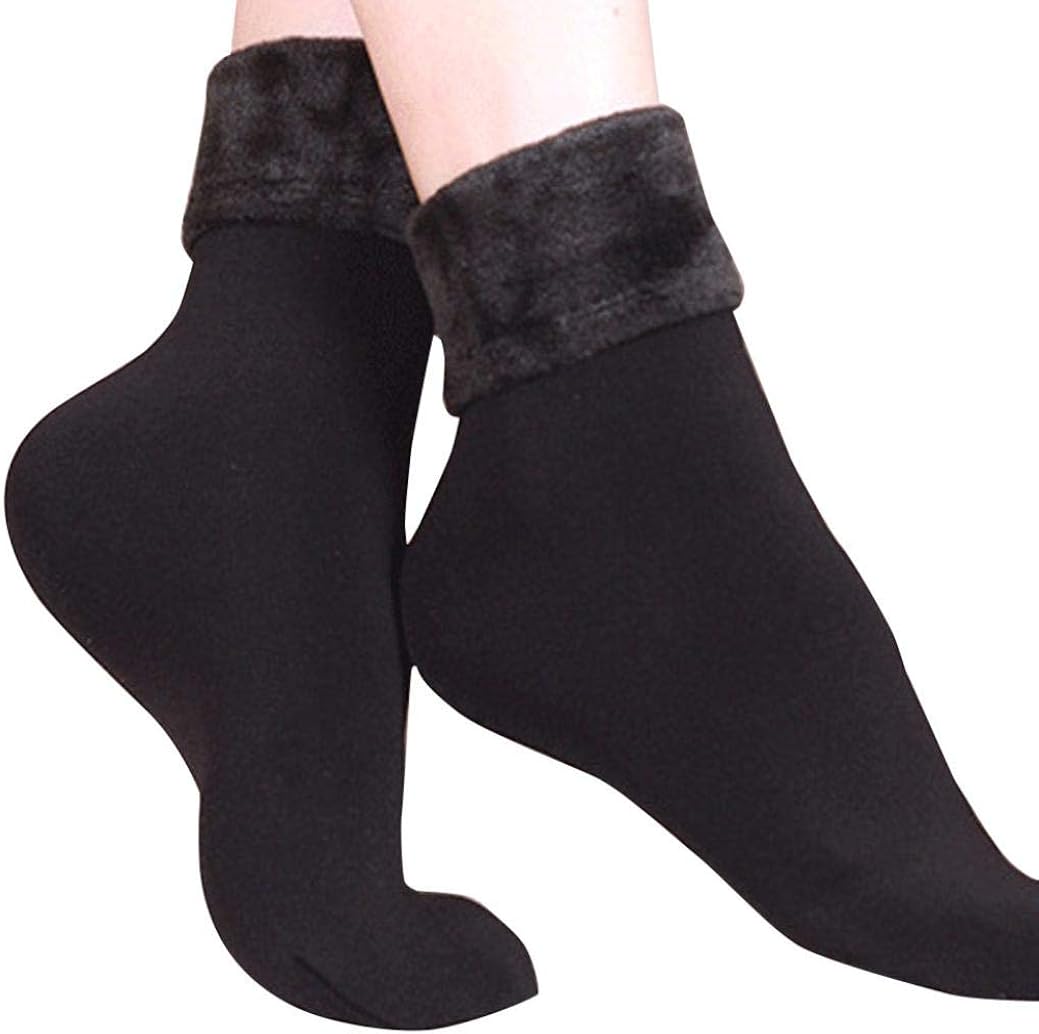 Wool Cashmere Women Thicken Thermal Soft Casual Solid Winter Socks