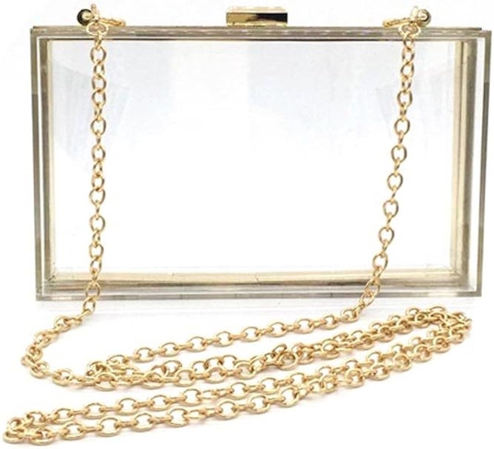 clear perspex clutch