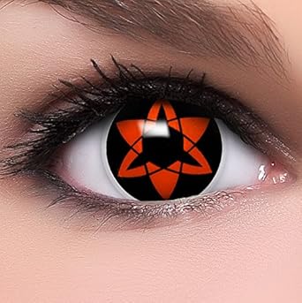 Sharingan Kontaktlinsen Ewiges Mangekyou In Rot Inkl Behälter Top Linsenfinder Markenqualität 1paar 2 Stück
