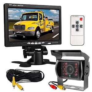 12 V-24 V 17,8 cm auto TFT LCD-scherm HD monitor + bus vrachtwagenaanhanger 18 leds IR-nachtzicht waterdicht…