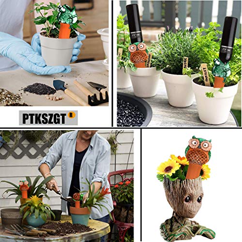 Frog Terracotta- Watering Globes-3 Self Watering System Spikes- Plant Watering Stakes For 2 Vacation Modes-Plant Watering Devices Self Irrigation Drippers For Indoor& Outdoor Plants (green-Frog)