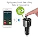 Perbeat Bluetooth FM transmitter Wireless Receiver Radio Adapter Car Kit with 3.4A Dual USB Car Charger Music Controls & Hands-Free Calling C27 Black Gray