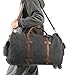 Kattee Rolling Duffle Bag with Wheels Canvas Travel Luggage Duffel Bag 50L (Dark Gray)