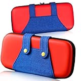 Nintendo Switch Case,[Color-Clash Attractive Appearance][Full Protective Switch case][Large Storage]Switch Carrying Case,Travel Carry Case Bag for Nintendo Switch Joy-Con & Accessories-Red