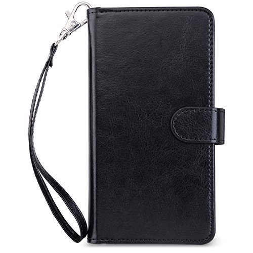 iPhone 8 Plus Wallet Case, iPhone 7 Plus Case, ULAK PU Leather iPhone 7 Plus/8 Plus Wallet Case with Credit Card Slots Magnetic Closure Cover for Apple iPhone 7 Plus/iPhone 8 Plus-Black - Thumbnail 3