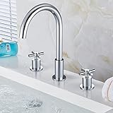 KES 3-Hole Two Handle Widespread Laundry Utility Bathtub Faucet Polished Chrome, L4304