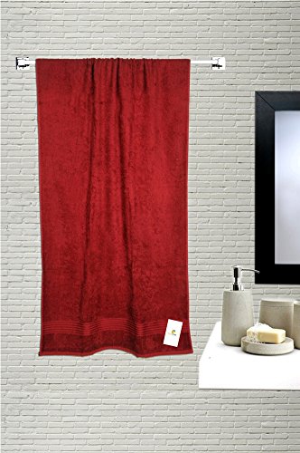 HomeStrap Classic Medium Bath Towel - Maroon - 1 Pc