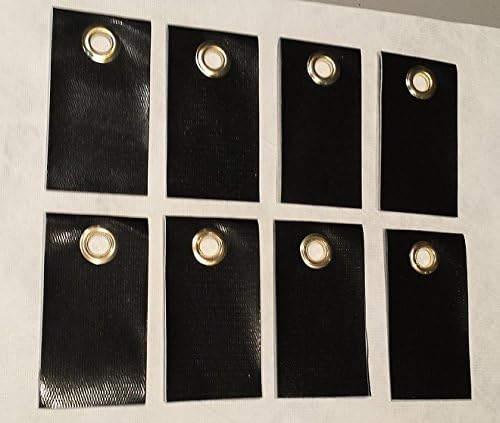 Campcovers 3 1/2 Inch Black Heavy Duty Adhesive Tarp & Tent Grommet Tabs [8 Pack]
