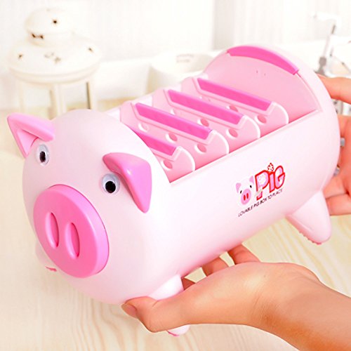 T o k g o - pink pig plastic desk organizer with four a…
