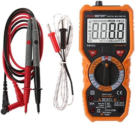 JUAPORROR Digital Multimeter 6000 Counts Non-Contact AC DC Voltage Tester LCD Display Kits