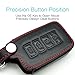 MECHCOS Compatible with Toyota Sequoia 4Runner RAV4 Avalon Camry Corolla Highlander 4 Buttons Leather Case Protector Key Fob Cover Smart Car Remote Holder