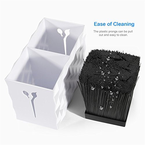 Double Case Salon Shears Rack for Hair Stylist, Pet Grooming, Scissors Combs Clips Brushes Storage Box, 5-29/32“L x 3-5/32" W x 4-9/64” H, Black