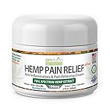 Organic Pain Relieving Cream with 100mg Full Spectrum Hemp Extract for Nerve Damage Rheumatoid Arthritis Relief Back Neck Knee Joint Muscle Repair Cannabis Sativa Oil ARNICA TURMERIC MSM BOSWELLIA 2oz