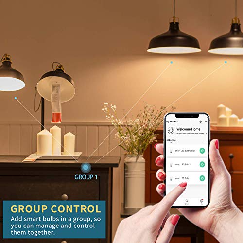 Smart WiFi Alexa Light Bulb, Peteme Led RGB Color Changing Bulbs, Compatible with Alexa, Siri, Echo, Google Home (No Hub… - Image 2