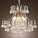 LightInTheBox Modern Crystal Chandelier Silver Crystal Pendant Light Fixture Crystal Ball Raindrop Ceiling Light 3 Lights for Living Room Dining Room Bedroom