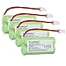 Floureon 4 Packs 2.4V 400mAh Rechargeable Cordless Phone Telephone Batteries for BT-183342, BT262342 BT266342 BT283342 BT162342 TL86009 TL86109 EL52251
