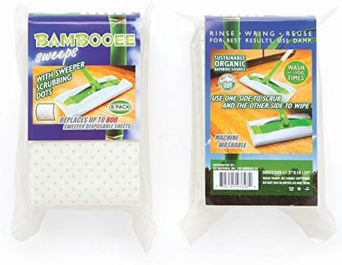 Bambooee Reusable Bamboo Sweeper Sheets with Sweeper Scrubbing Dots (2)