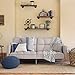 Best Choice Products Linen Upholstered Tufted Convertible Splitback Sleeper Futon w/Pillows, Beige