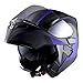 1Storm Motorcycle Modular Full Face Helmet Flip up Dual Visor Sun Shield: HB89 Arrow Blue