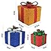 JOYIN Deluxe Lighted Gift Boxes for Christmas Decoration with Total 150 LED Lights