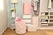 Sea Team 19.7 Inches Large Sized Waterproof Coating Ramie Cotton Fabric Folding Laundry Hamper Bucket Cylindric Burlap Canvas Storage Basket with Stylish Polka Dot Design (19.7