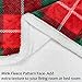 Red Buffalo Plaid Christmas Throw TV Sherpa Blanket 50