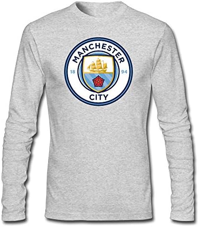 Men Manchester City FC Man City Football Tshirt Long Sleeve