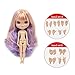 The 30.5cm ICY Nude Doll is The Same as Blythe Doll,can Change The faceplate and Clothes for DIY Maker,19 Joint Body Doll is Suitable for Girls Present and Best Gift. (Purple)