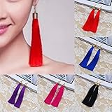 BYNNIX Tassel Earrings, 5 Pairs Long Thread Statement Earrings Fringe Dangle Drop Earring For Women Girls Jewelry - Mixed Colors