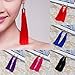 BYNNIX 5 Pairs Long Tassel Earrings Thread Fringe Dangle Drop Earring For Women Girls - Mixed Colors