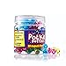 Polka Dotties Push Pin Magnets, 50 Pack Assorted Colors, Strong Small Magnets for Refrigerator, Whiteboard Magnets, Map Magnets, Perfect for Office Home and School. Bonus 10 Adhesive Rubber Magnets.