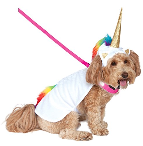 Rubies Costume Unicorn Cape with Hood and Light-Up Collar Pet Costume, XXX-Large