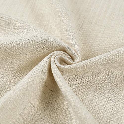 ChadMade Extra Wide Curtain Panels 100" W x 96" L Polyester Linen Drapes with Blackout Lining Pinch Pleat Curtain Panels Solid Luxury Drapable Livingroom (1 Panel) Sand Beige