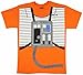 STAR WARS I Am Luke Skywalker Flight Suit Mighty Fine Adult Costume T-Shirt (X-Large) Orange
