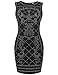Meaneor Women Sleeveless Rhinestone Embellished Vintage Bodycon Club Dresses