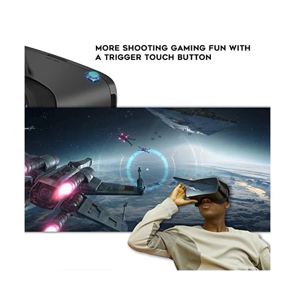 DESTEK V5 VR Headset, 110°FOV Eye Protected HD Virtual Reality Headset w/ Touch Button for iPhone 11/Pro/X/Xs/Max/XR/8P/7P/6P,for Samsung S20/S10/S9/S8/Plus/Note 10/9/8/Plus,Phones w/ 5.5-6.8in Screen - Image 6
