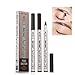 Ownest Liquid Tattoo Eyebrow Pen With Four Tips Brow Pen, Long-lasting Waterproof Brow Gel for Eyes Makeup-Brown
