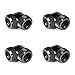 Barrow 12mm Multi-Link to Multi-Link Fitting, 90° Rotary (for Use with Barrow Rigid Tubing Only), Black, 4-Pack