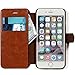 iPhone SE/5s | Flip Wallet Case | Bonus HD Screen Protector | RFID Card Protection | Splash Proof Faux Leather | Vintage Brown | (4 Inch) | Ultra Slim & Light